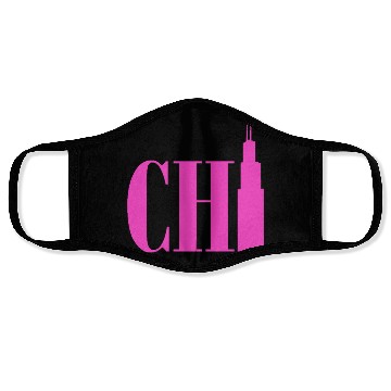 Discover Chicago - Neon Pink Face Masks