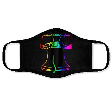 Discover Rainbow Liberty Bell Face Masks