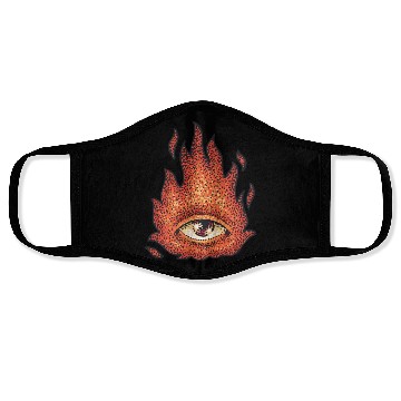 Discover Eye in fire creative design Face Masks