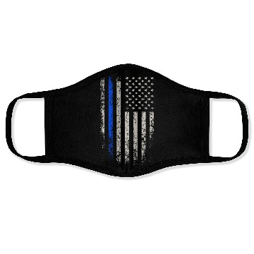 Discover US Flag Blue Line Face Masks