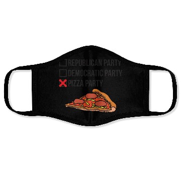 Discover Republican Party vs Democratic Party vs Pizza Part Face Masks