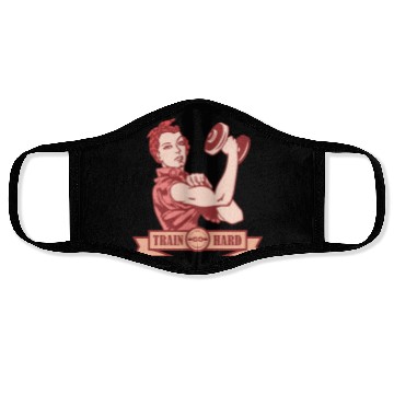 Discover TRAIN HARD YOU CAN DO IT Face Masks