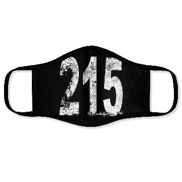 Discover Vintage Philadelphia Area Code 215 Face Masks