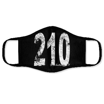 Discover Vintage San Antonio Area Code 210 Face Masks