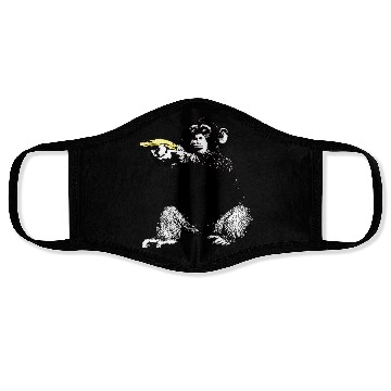 Discover MONKEY SHOOTING BANANA Face Masks