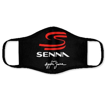 Discover ayrton senna logo Face Masks