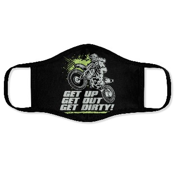 Discover Motocross Get Dirty Face Masks