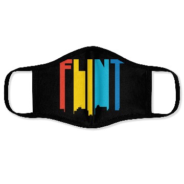 Discover Retro 1970's Style Flint Michigan Skyline Face Masks