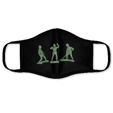Discover 3 GREEN ARMY MEN Face Masks