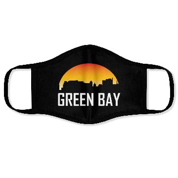 Discover Green Bay Wisconsin Sunset Skyline Face Masks