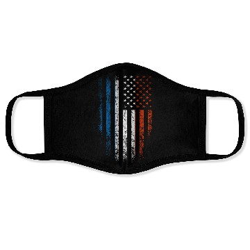 Discover France US Flag Grunge Face Masks