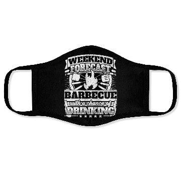 Discover Weekend Forecast Barbecue Drinking Face Masks