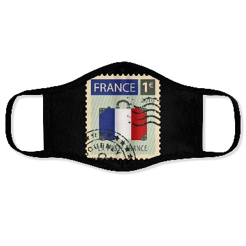 Discover stamp france Face Masks
