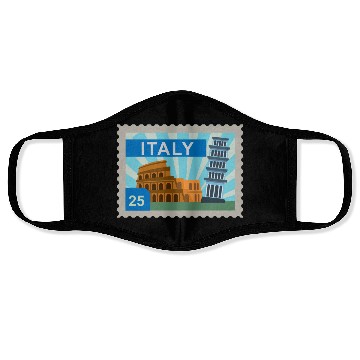 Discover italy post stamp Face Masks