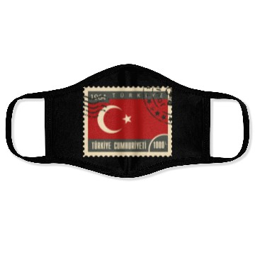 Discover turkey post stamp Face Masks