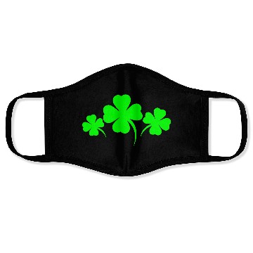 Discover four-leaf clover Face Masks