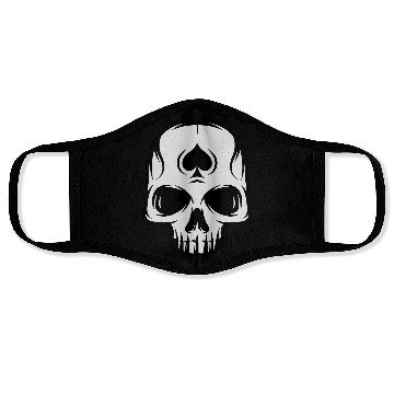 Discover spade skull Face Masks