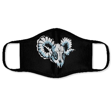 Discover aries skull Face Masks