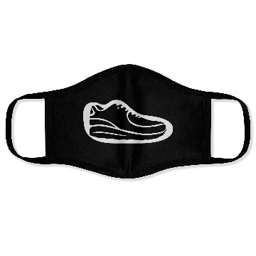 Discover running shoe bw Face Masks