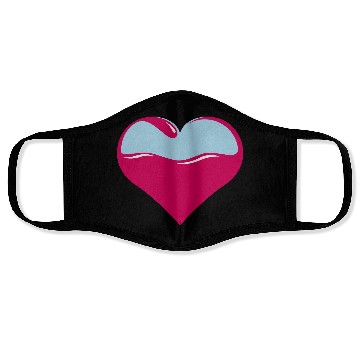 Discover Ocean heart Face Masks