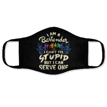 Discover I Am A Bartender Face Masks