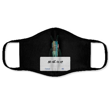 Discover DONNIE DARKO COUNT DOWN TIME ALERT WITH BUNNY MAN Face Masks