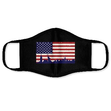 Discover US Flag Freedom liberty peace Face Masks