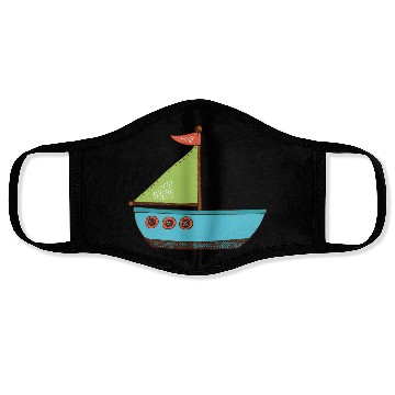 Discover sailing boat Face Masks