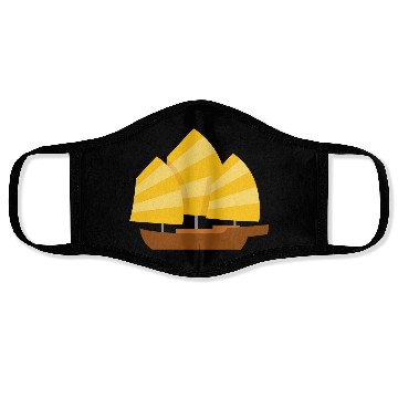 Discover sailing boat Face Masks