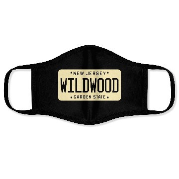 Discover Wildwood New Jersey License Plate Face Masks