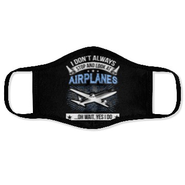 Discover Airplane - Look At Airplanes Face Masks