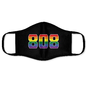 Discover Gay Pride 808 Honolulu Area Code Face Masks