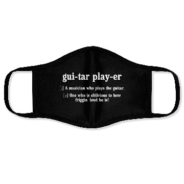 Discover Guitar - guitar player dictionary Face Masks