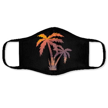 Discover California Palm Tree Sunset Face Masks