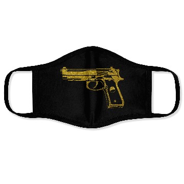 Discover Golden Gun - Pistol Weapon Fire Ammo Face Masks