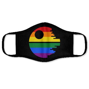 Discover Rainbow Death Star Face Masks