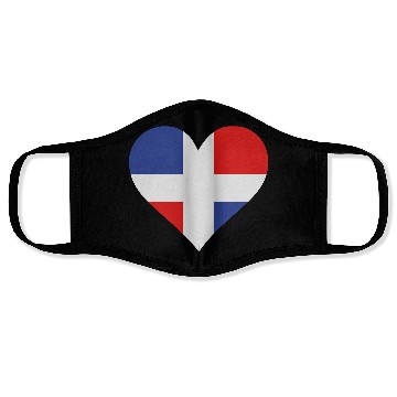Discover A Heart For The Dominican Republic Face Masks