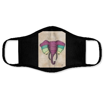 Discover Elephant Water Color Face Face Masks