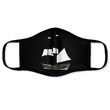 Discover ship boat canoe sailboat submarine yacht anchor405 Face Masks