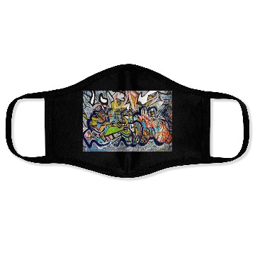 Discover graffiti wall Face Masks