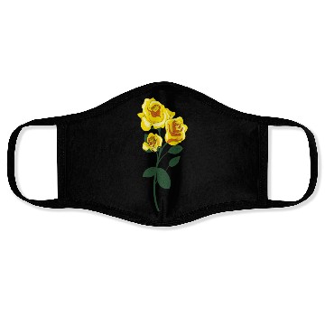 Discover yellow rose Face Masks