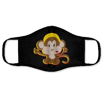 Discover Cute Kids Monkey With Banana Face Masks