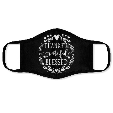 Discover Thankful Grateful Blessed Face Masks