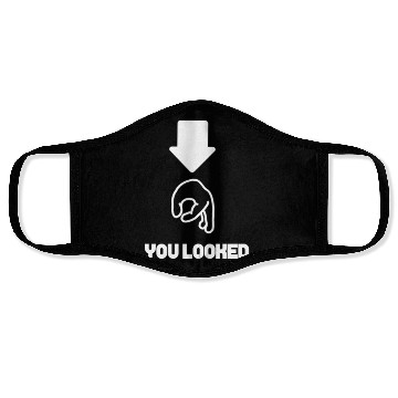 Discover You Looked Funny Hand Circle Game Point Arrow Down Face Masks