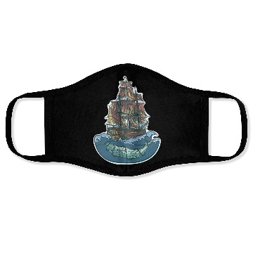 Discover Whale ship Face Masks