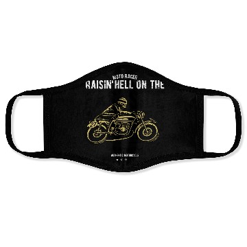 Discover Raisin Hell Moto Racer Face Masks