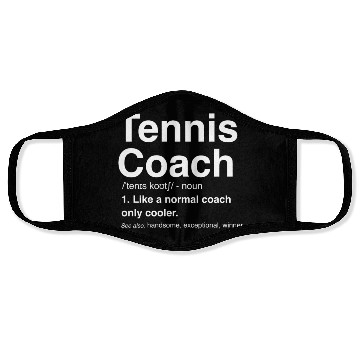 Discover Tennis Coach Definition Face Masks