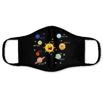 Discover Planets Galaxy Face Masks Science Face Masks