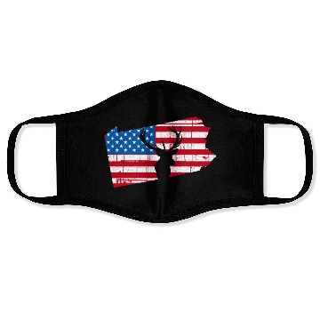 Discover American Flag Pennsylvania Deer Hunting Face Masks