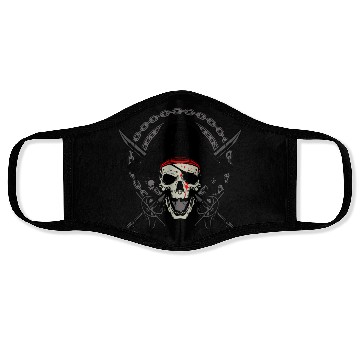 Discover Ahoy Buccaneers Avast Ye motif of Pirate Skull Face Masks